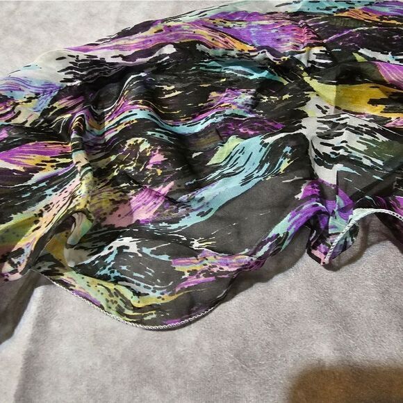 COLLECTION EIGHTEEN Water Floral Boa POLYESTER Scarf 15" x 78" - Picture 2 of 4